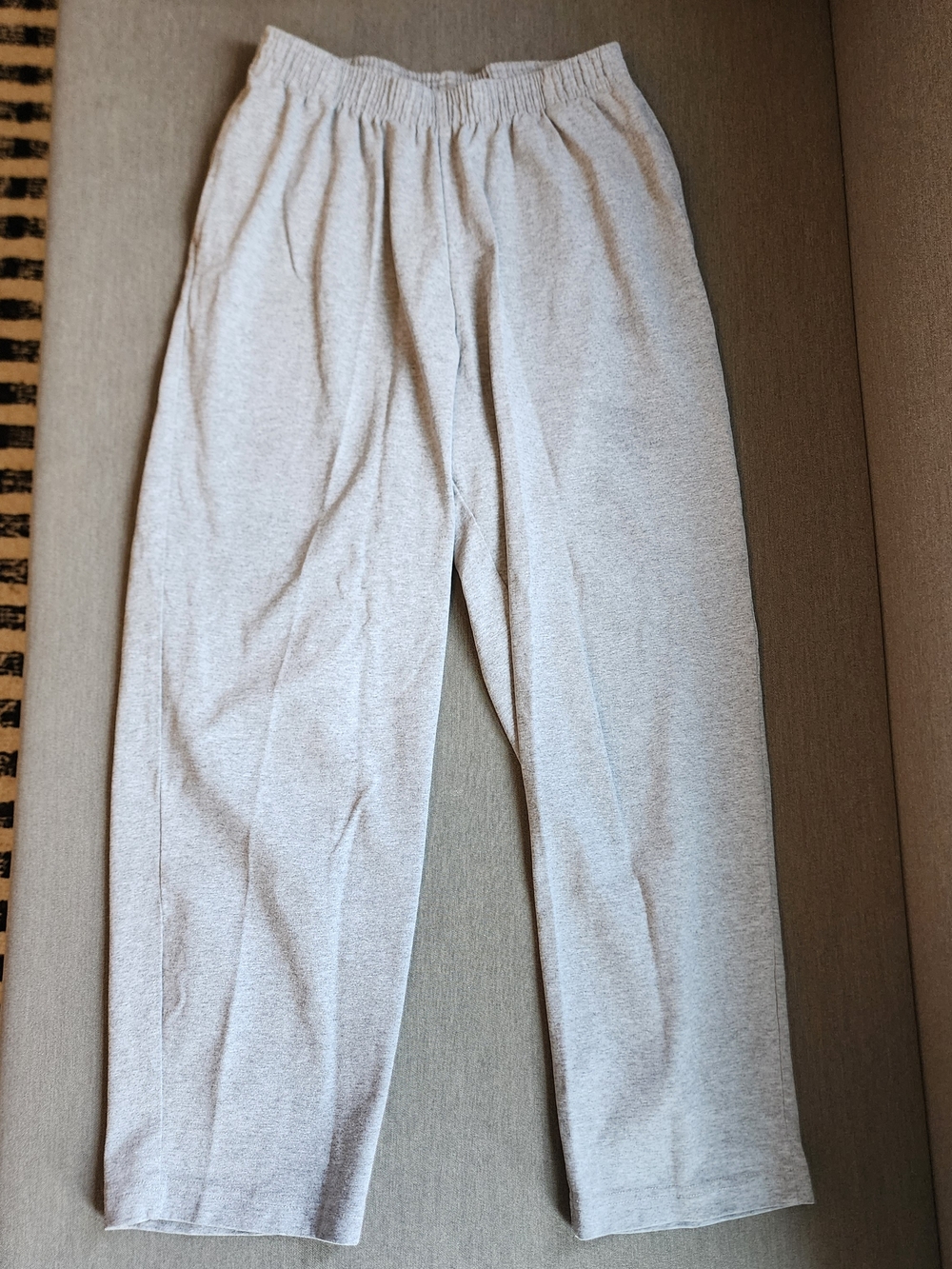 Los Angeles Apparel Heavy Jersey Garment Dye Casual Pants Heather Gray - 1215GD